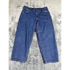 Scandia Woods Mens Medium Blue Denim Jeans With Flannel Lining 40M 100% Cotton